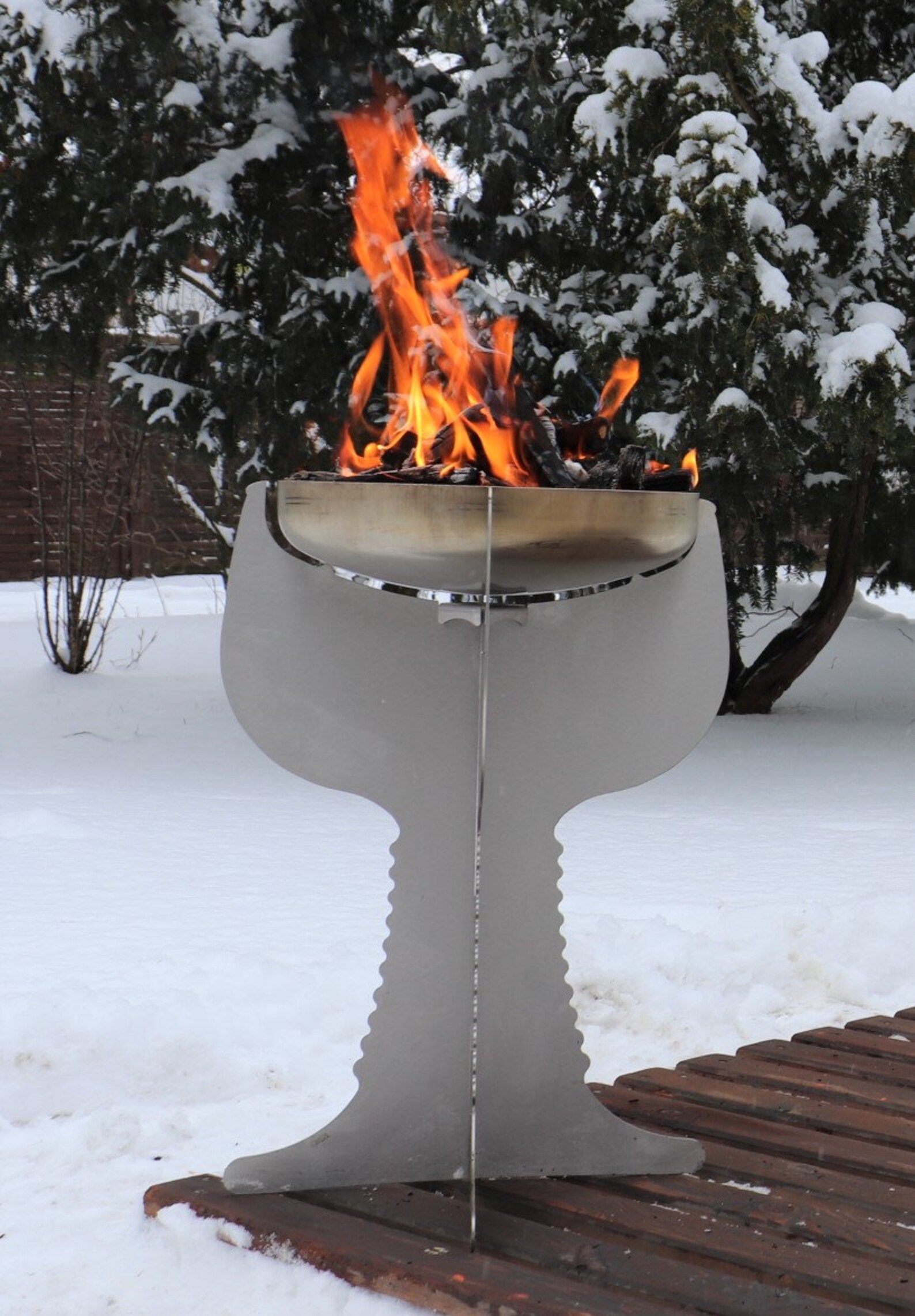 Diseño de cuenco de fuego de acero inoxidable / columna de | Etsy