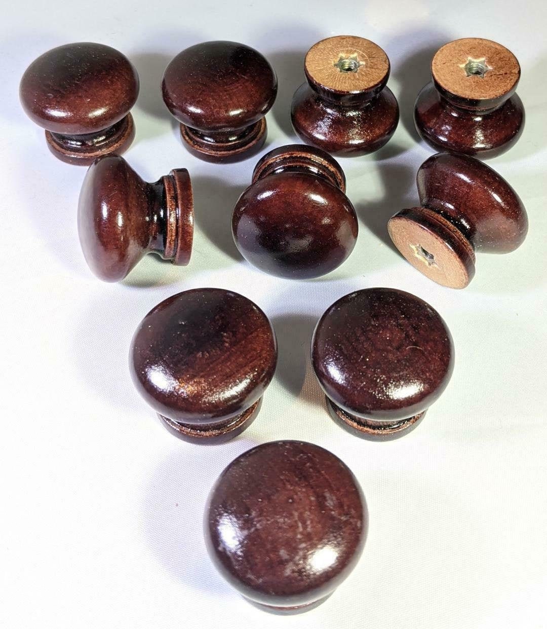 Mahogany Replacement Wooden Door Knobs Small Kitchen Handles