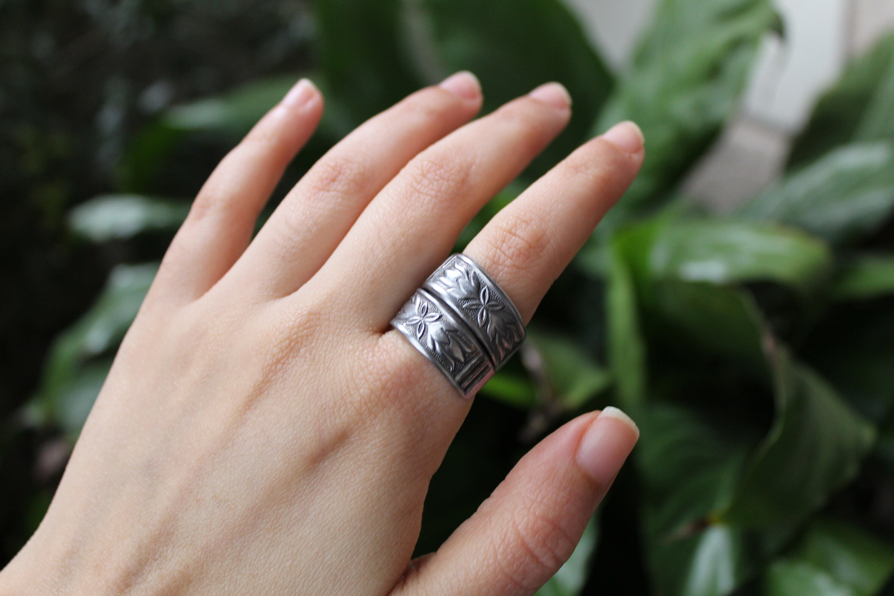 Spoon Rings and Fork Rings Beautiful Thrifted Stainless Steel Etsy
