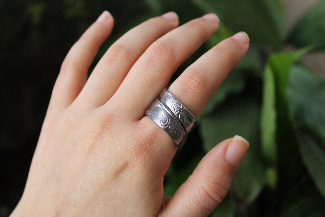 Spoon Rings and Fork Rings Beautiful Thrifted Stainless Steel Etsy