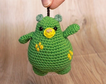 Pear bear amigurumi, crocheted animal plushie, handmade fruit animal, cute stuffed animal toy