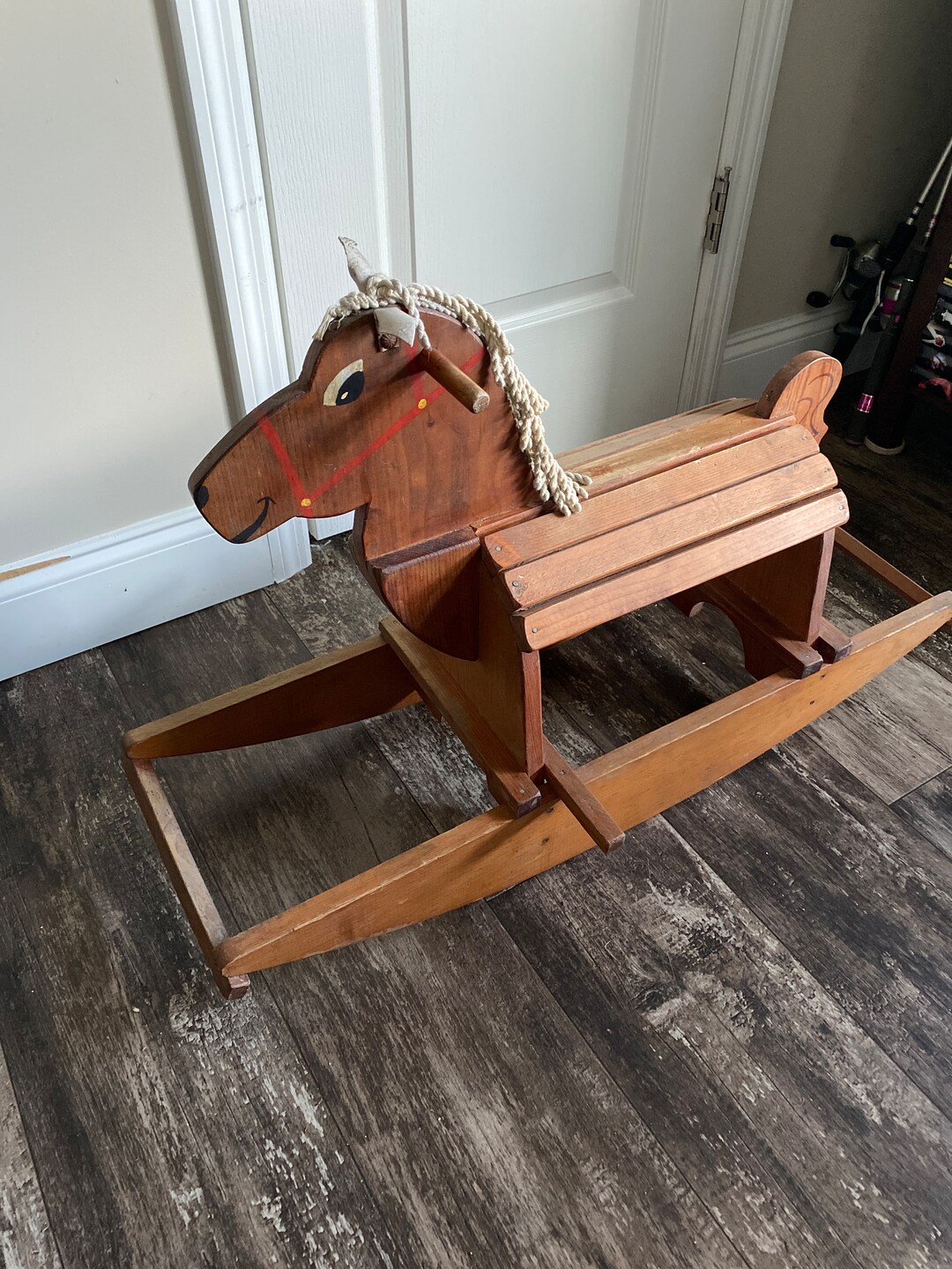 Vintage Childs Rocking Horse Etsy