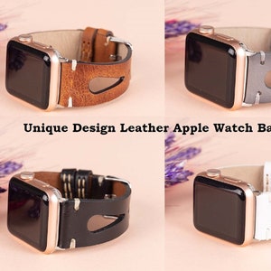 Leather Apple Watch Band 38mm 40mm 41mm 42mm 44mm 45mm 46mm 49mm unisex iWatch Strap For Series 11 10 9 8 7 Ultra & SE 3/2/1 Christmas Gift