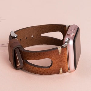 Brown Leather Apple Watch Band 38mm 40mm 41mm 42mm 44mm 45mm 49mm unisex iWatch Strap Bracelet Series 9 8 7 6 5 4 3 SE Fitbit 4 3 2 1/SENSE