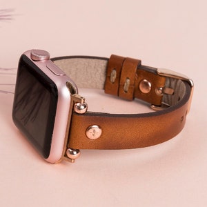 Leather Apple Watch Band 38mm 40mm 41mm 42mm 44mm 45mm 46mm 49mm iWatch Strap Bracelet Series 10 9 8 7 6 5 4 Ultra SE Fitbit Watch Band