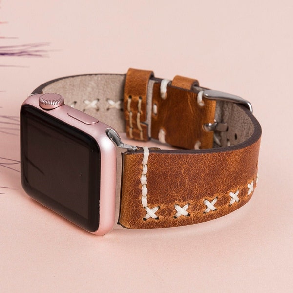 Tressed Leather Apple Watch Band 38mm 40mm 41mm 42mm 44mm 45mm 49mm iWatch Strap Bracelet 7 6 5 4 3 2 1 SE Fitbit Versa 4 3 2 1 SENSE Band