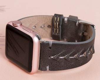 Leather Apple Watch Band 38mm 40mm 41mm 42mm 44mm 45mm 46mm 49mm iWatch Strap Bracelet Series 11 10 9 8 7 6 5 Ultra/SE 3-2-1
