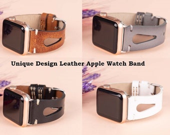 Leather Apple Watch Band 38mm 40mm 41mm 42mm 44mm 45mm 49mm unisex iWatch Strap Bracelet Series 8 7 6 5 4 3 2 1 SE Fitbit 4 3 2 1/SENSE Band