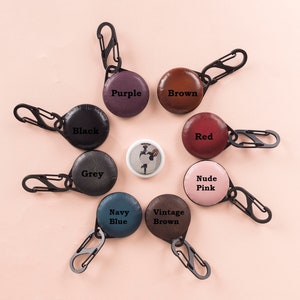 Genuine Leather Apple AirTag Keyring, Personalized AirTag Keychain, AirTag Accessories for Backpacks-Luggage, AirTag Cover & Skin Holder