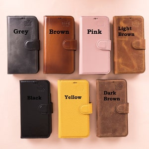 Leren iPhone 13-serie magnetische afneembare portemonnee-hoes met kaartsleuven, gepersonaliseerde iPhone 13 Mini / iPhone 13 & Pro / Pro Max telefoonhoes