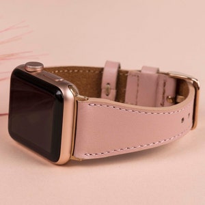 Leather Apple Watch Band 38mm 40mm 41mm 42mm 44mm 45mm 46mm 49mm, women iWatch Strap Bracelet for 10 9 8 7 6 5 4 Ultra SE Fitbit Versa 3 2 1
