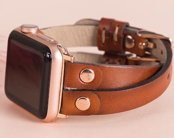 Cinturino in pelle per Apple Watch 38 mm 40 mm 41 mm 42 mm 44 mm 45 mm 46 mm 49 mm Cinturino da donna per iWatch Serie 11 10 9 8 7 6 Ultra 3/2/1 SE 3/2/1 Regalo di Natale