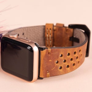 Leather Apple Watch Band  38mm 40mm 41mm 42mm 44mm 45mm 46mm 49mm iWatch Strap Bracelet for Series 10 9 8 7 6 5 4 Ultra SE Fitbit Watch Band