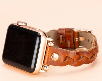 Bracelet Apple Watch en cuir tressé 38 mm 40 mm 41 mm 42 mm 44 mm 45 mm 49 mm Bracelet iWatch 11 10 9 8 7 6 5 4 Ultra/SE 3-2-1 Cadeau pour lui