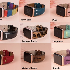Leather Apple Watch Ultra Band 49mm 38mm 40mm 41mm 42mm 44mm 45mm 46mm 49mm iWatch Strap Bracelet for 10 9 8 7 6 5 4 Ultra SE Fitbit Band