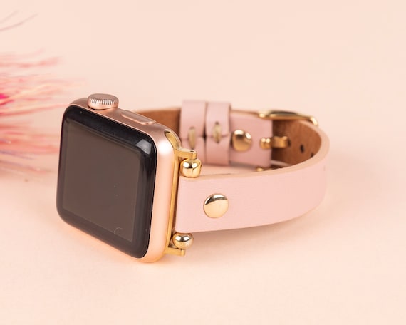 Leather Apple Watch 4 Band 44mm Women