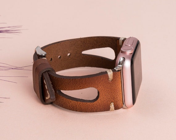 Unique Wool Leather Strap For Apple Watch Band 49mm 41mm 40mm 45