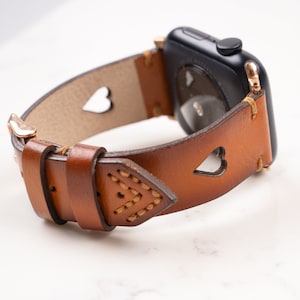 Genuine Leather Apple Watch Band 38-49mm | Handmade iWatch Strap for Women | Fits Series Ultra 10 9 8 7 6 SE | Gift for Her Christmas Gift