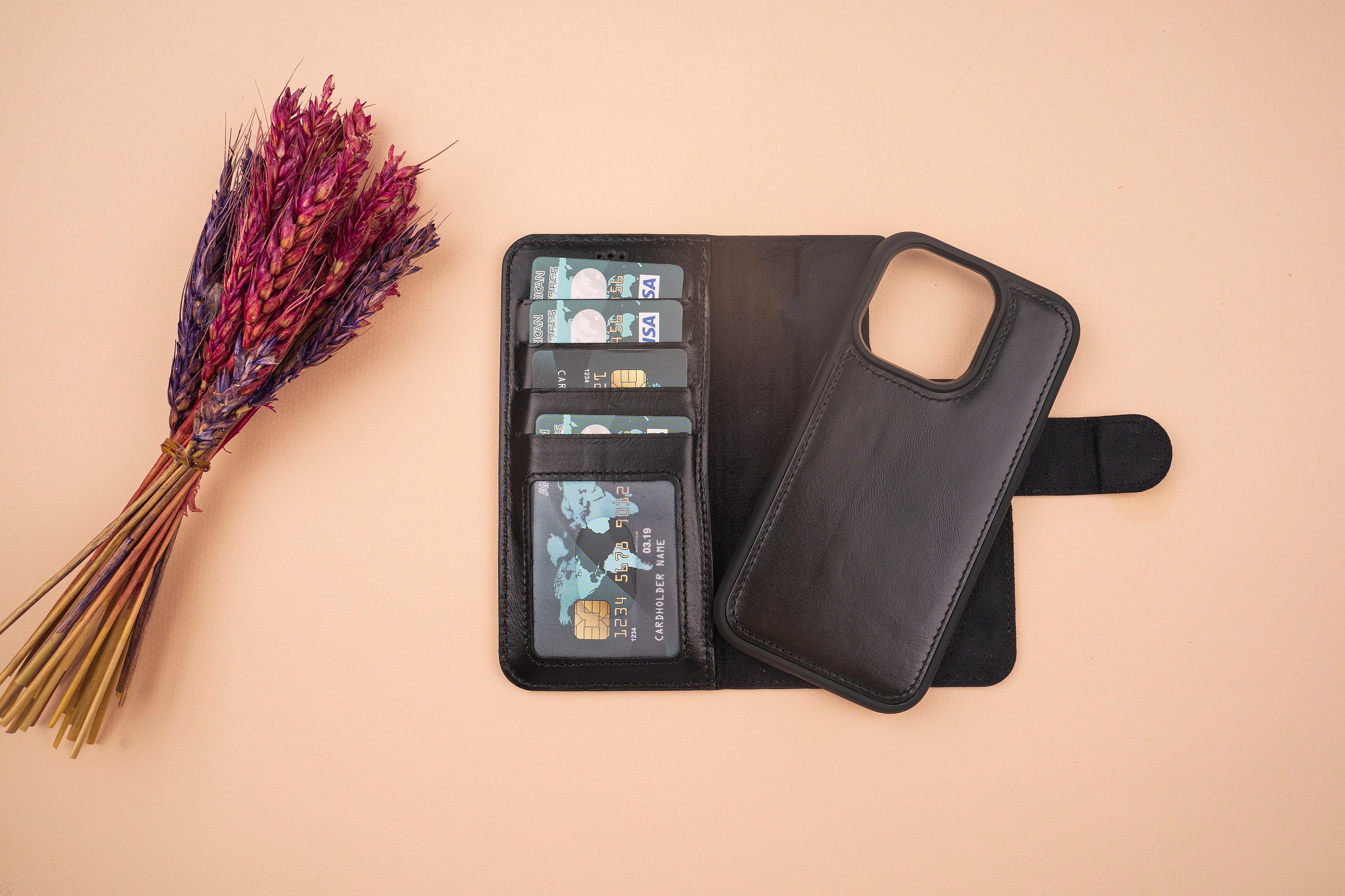 HONLEN Custodia Magnetica A Portafoglio Per IPhone 15 – PU Pelle Con Motivo Mandala, 3 Slot E Stand (Viola)