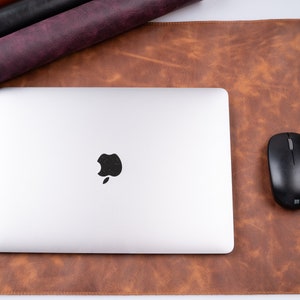 Leather Desk Mat Large Desk Pad Personalized Desk Blotter Custom Size ...