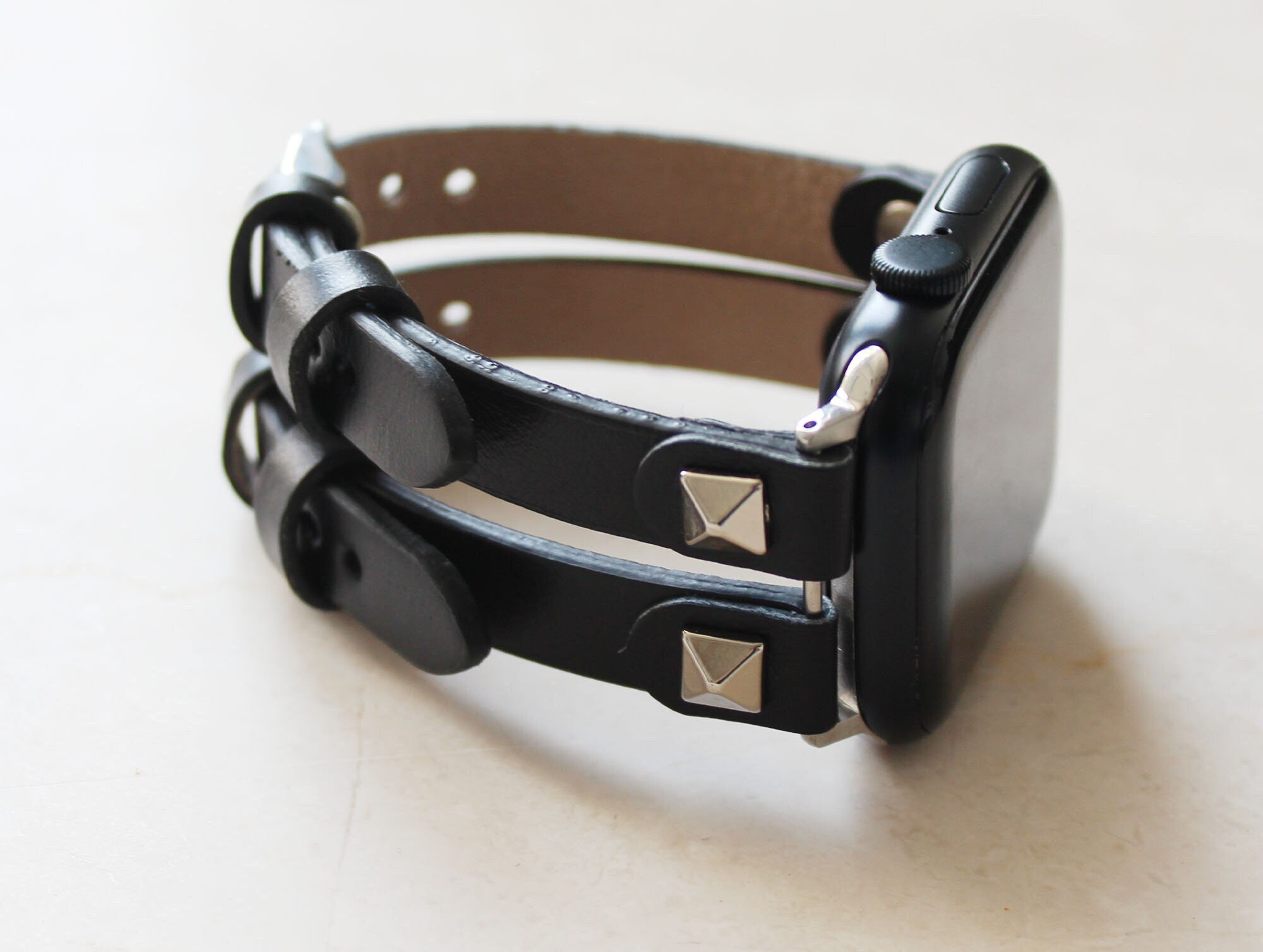 Pyramid Leather Apple Watch Band 9 Watch Band Ultra 2 - 38 40 41 