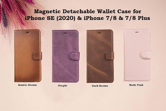 Iphone 7 8 Plus Iphone Se Se 3 22 Leather Magnetic Etsy Australia