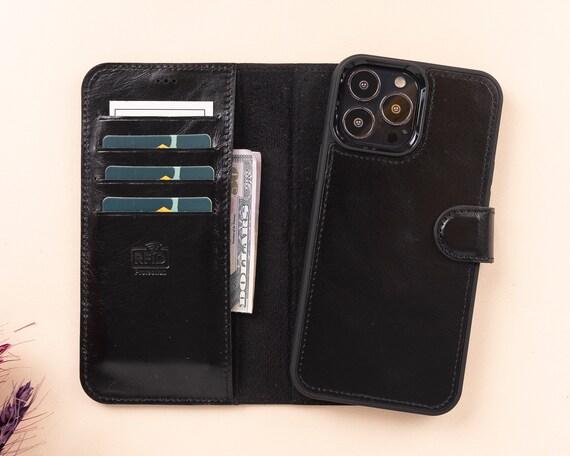 Funda Tipo Cartera Para IPhone 13 Pro Max - Con Ranuras Tarjetas - A Prueba De Golpes - Magnética