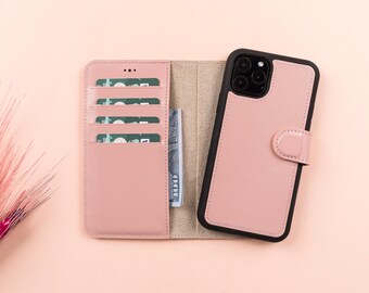 ULAK Funda Tipo Cartera Compatible Con IPhone 12/12 Pro Con Tarjetero [bloqueo RFID], Funda De Piel Sintética Con Soporte, Ranuras Para Tarjetas Y Correa De Muñeca, Funda Protectora Duradera A Prueba