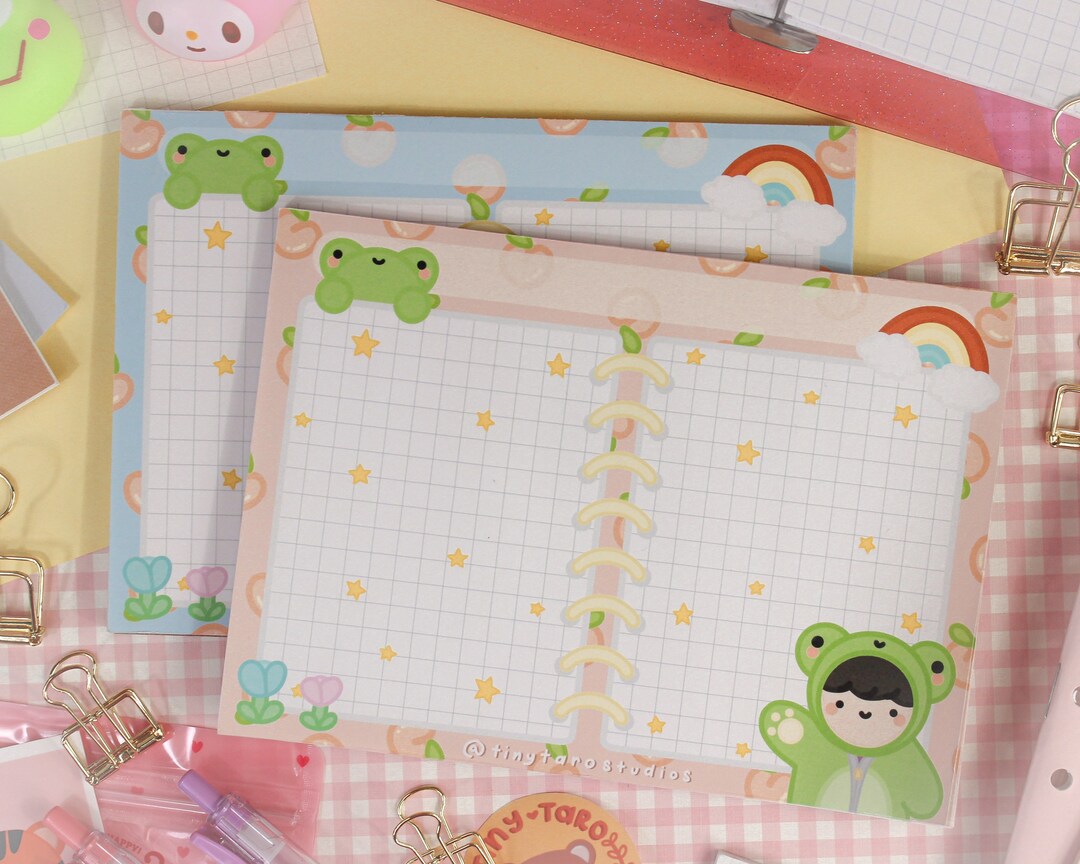 Froggy Memo Pad Bullet Journal Journaling Scrapbooking Etsy
