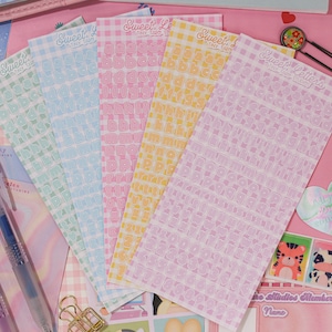 Mini Folha de Adesivos Simples de Letras Doces | Adesivos de Alfabeto, Diário de Marcadores, Adesivos Bonitos, Adesivos Decorativos, Diário, Bujo, Scrapbooking