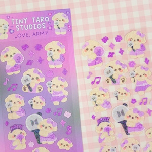 Love Army Character Stickers | Kpop deco stickers, planner, polco, scrapbook, Korean stationery, journaling, cute sticker, BTS stickers