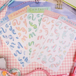 Farbverlauf Sparkle Confetti Sticker Sheet | Bullet Journal, süße Sticker, Journaling, Scrapbooking, Planner Sticker, Polco Sticker
