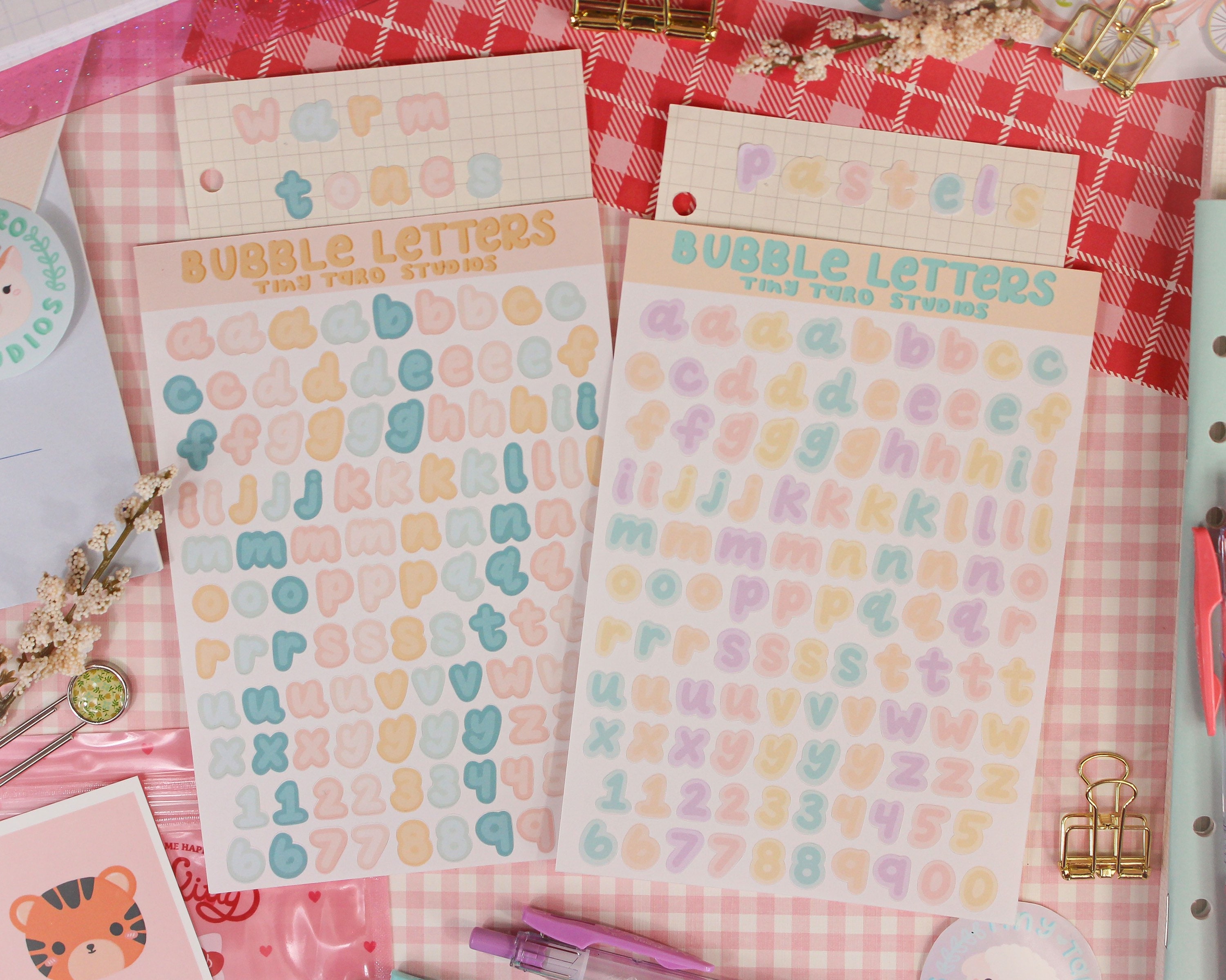 Bubble Letters Sticker Sheet Alphabet Stickers Bullet Etsy