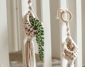Macrame plant hanger Large wall planter indoor outdoor Long decorative pot holder Rope crochet ceiling hanging planter Boho minimalist decor
