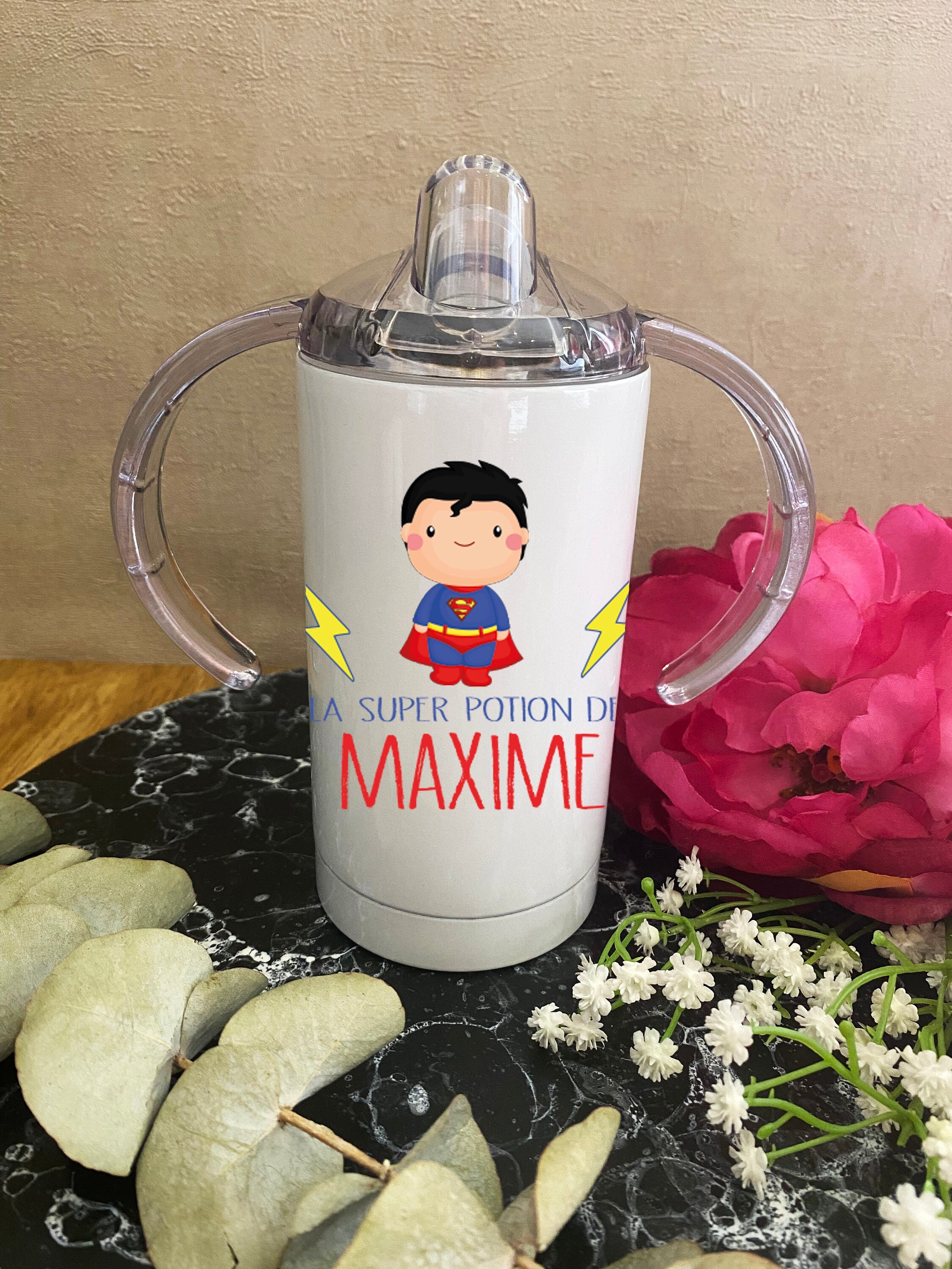 Gobelet Évolutif/Tasse Apprentissage à Bec Enfant/Bébé Personnalisé Super Héros