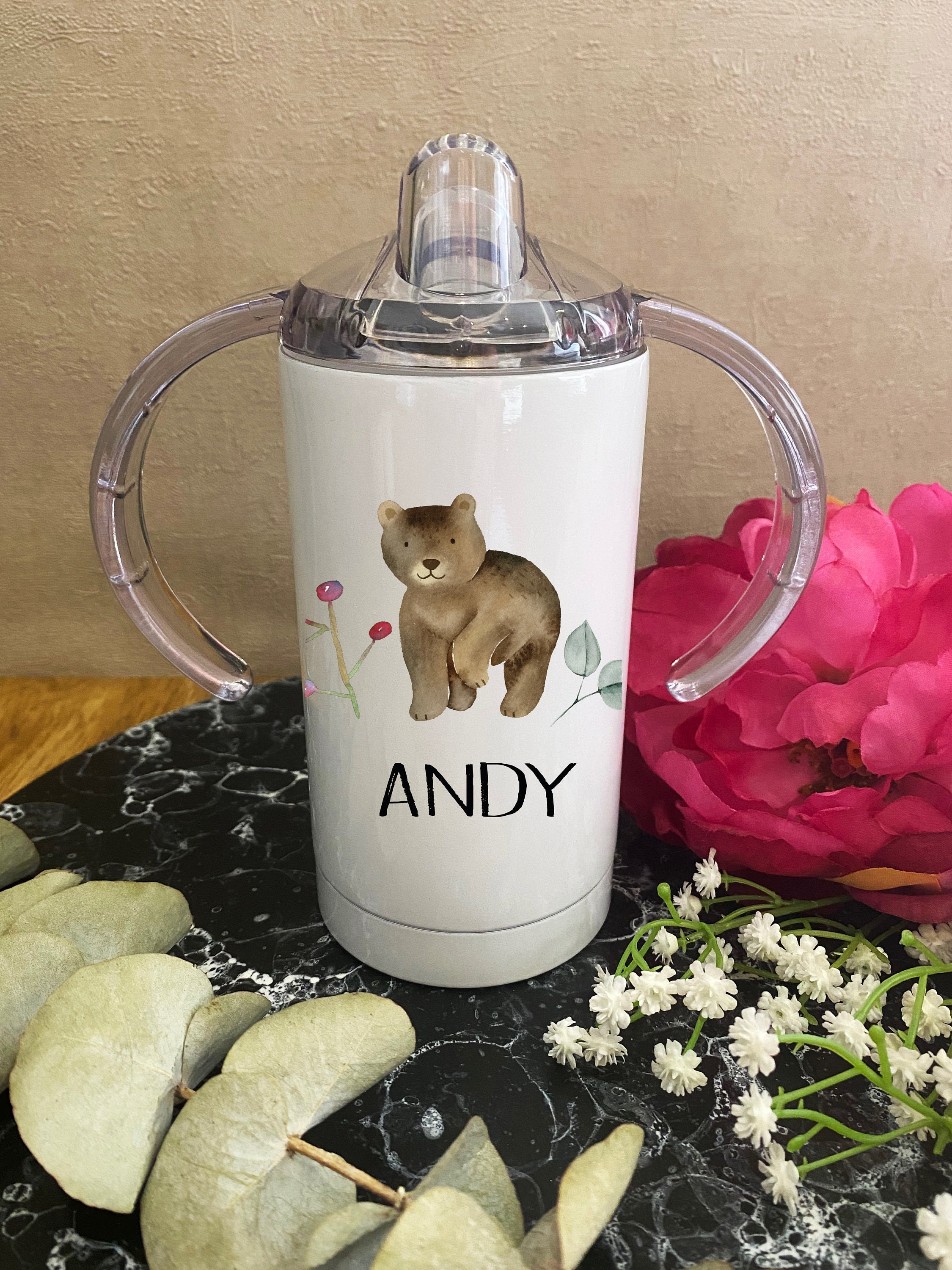 Gobelet Évolutif/Tasse Apprentissage à Bec Enfant/Bébé Personnalisé Ourson