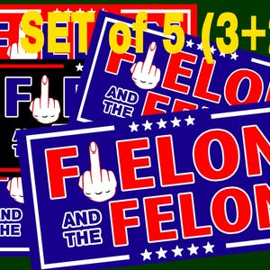 Great SET of or 5!!! (3+2)  colour Anti Trump Mask bumper / laptop /mug /wall clear laminated stikers