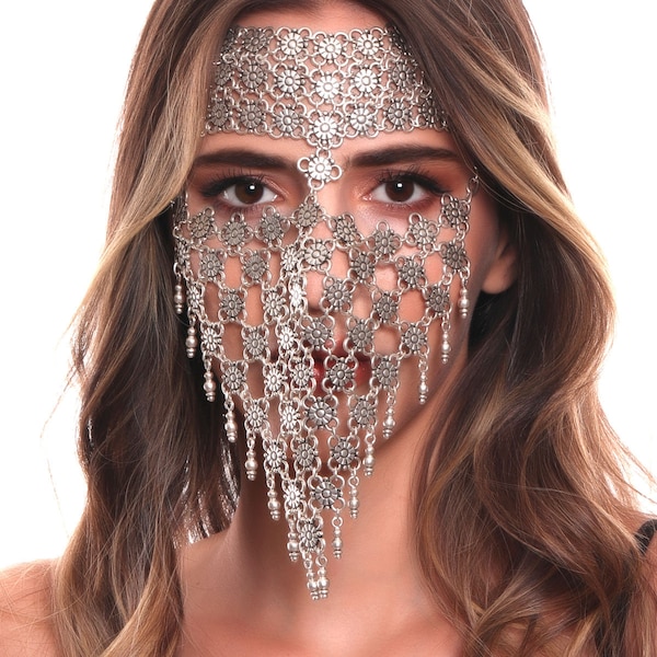 Metal Face Veil Etsy