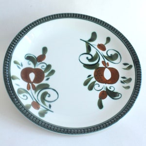 Vintage BOCH Belgium Argenteuil Porcelain Cake Plate, Handpainted Platter
