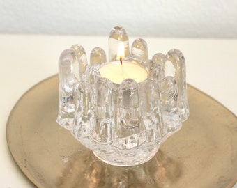 Kosta Boda Crystal Pillar Votive Candle Holders Polar Igloo Polar