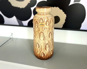 West German beige ceramic vase by Scheurich, Scheurich 288-30, West German Beige Koralle vase, Scheurich Koralle vase, Retro beige vase