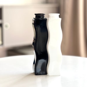 OLD IKEA  Skamt フラワーベース　3セット Set of 3 IKEA Skämt Wave Vases, IKEA Squiggle Glass Vases in