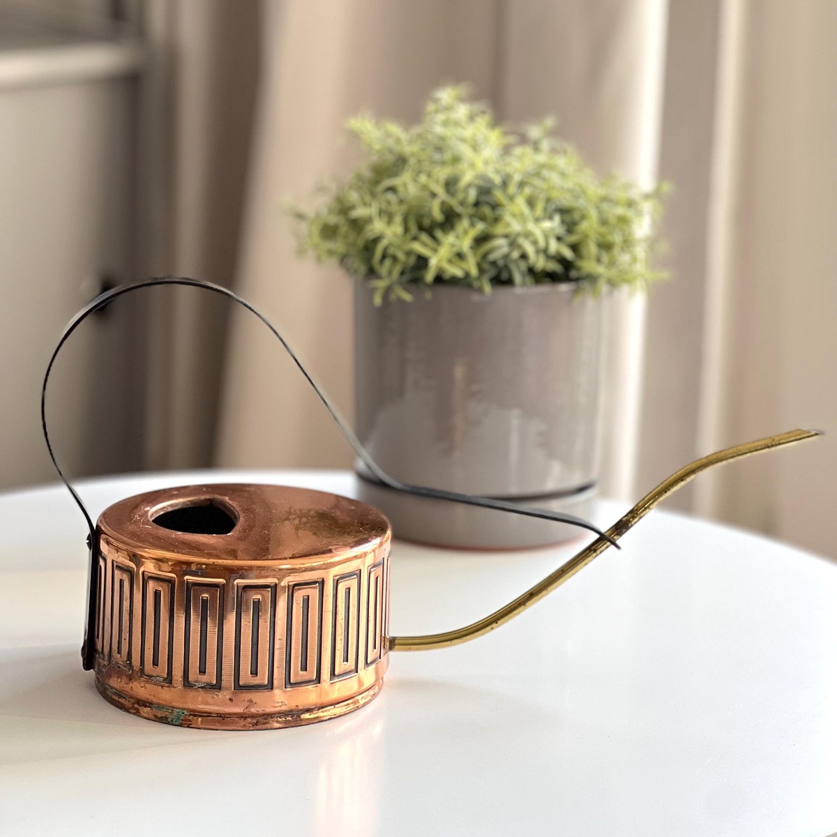 Vintage MCM Copper Watering Can, Vintage Watering Can, Vintage Water Canister, Vintage Garden, Plant Water Can, Retro Copper Plant Waterer - Etsy