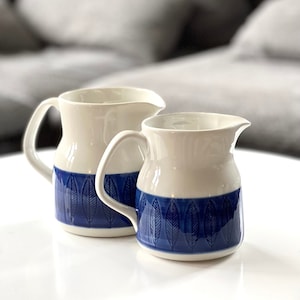 Rörstrand Koka jug, Rörstrand milk jug, Rörstrand blue Koka, made in Sweden, rörstrand, vintage rörstrand creamer, foodie lover gift