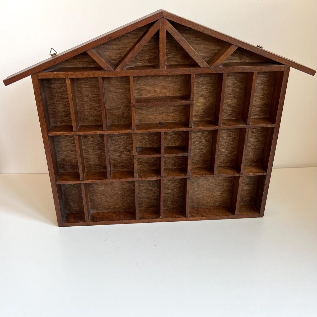 Wooden Rectangular House Curio Shelf for Displaying Small Knick Knacks Miniatures, Vintage Cubby Shelf, Wooden Display Shelf, Cubby Display - Etsy