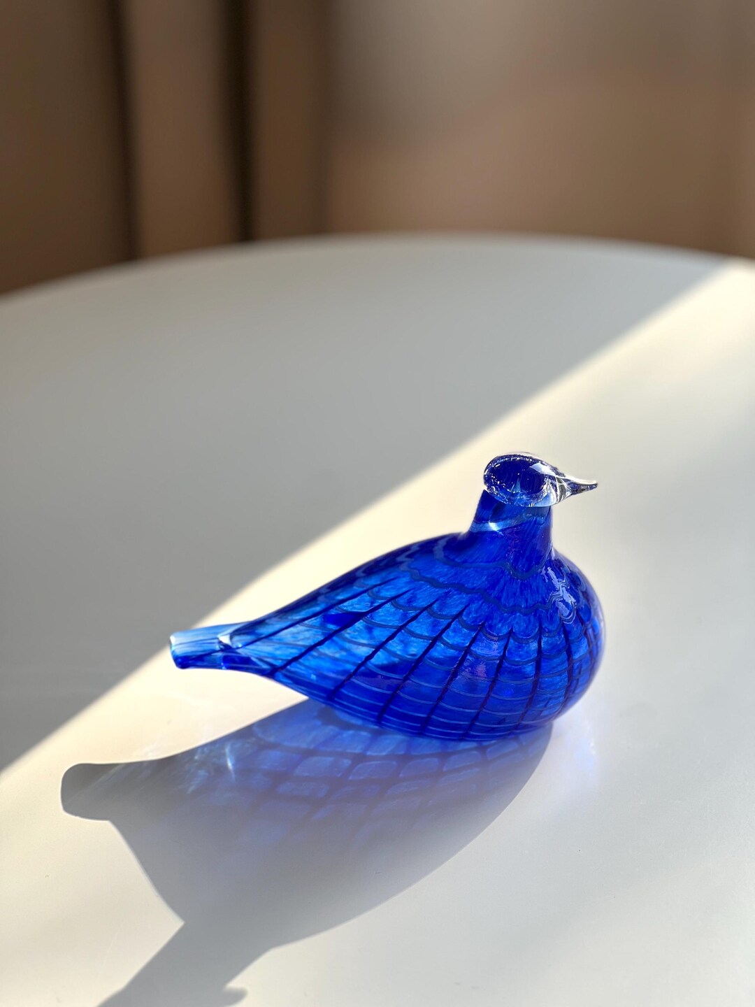 Vintage Oiva Toikka Blue Bird: Finnish Art Glass Figurine
