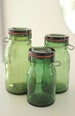 1940s Bülach Glass preserving jar, green glass preserving jar, Vintage canning jar, antique food jars, Switzerland, Swiss glass bottle 