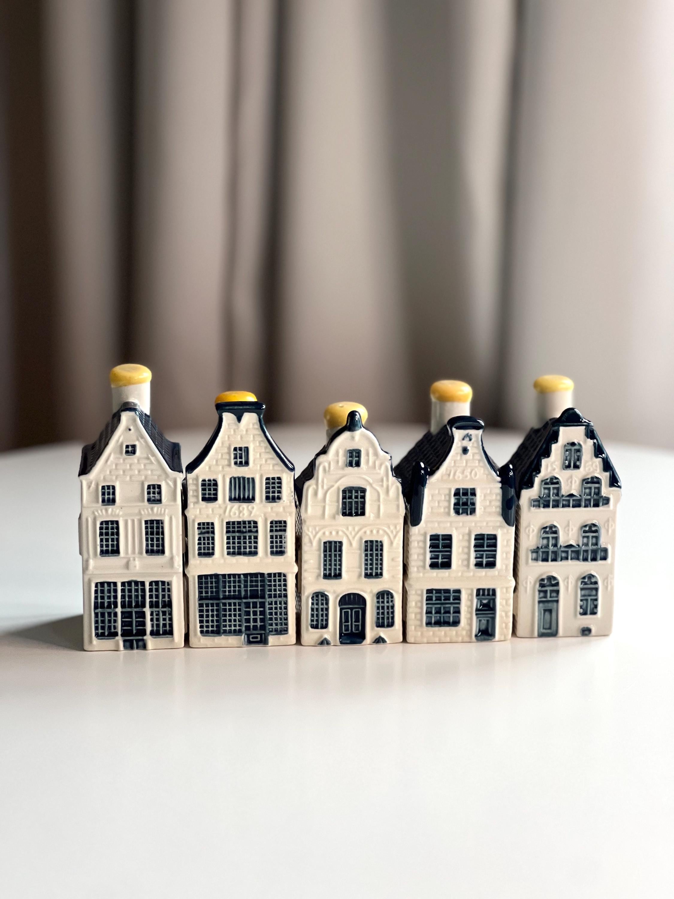 Vintage 90s Delft Blue KLM Miniature Canal House #16: Dutch