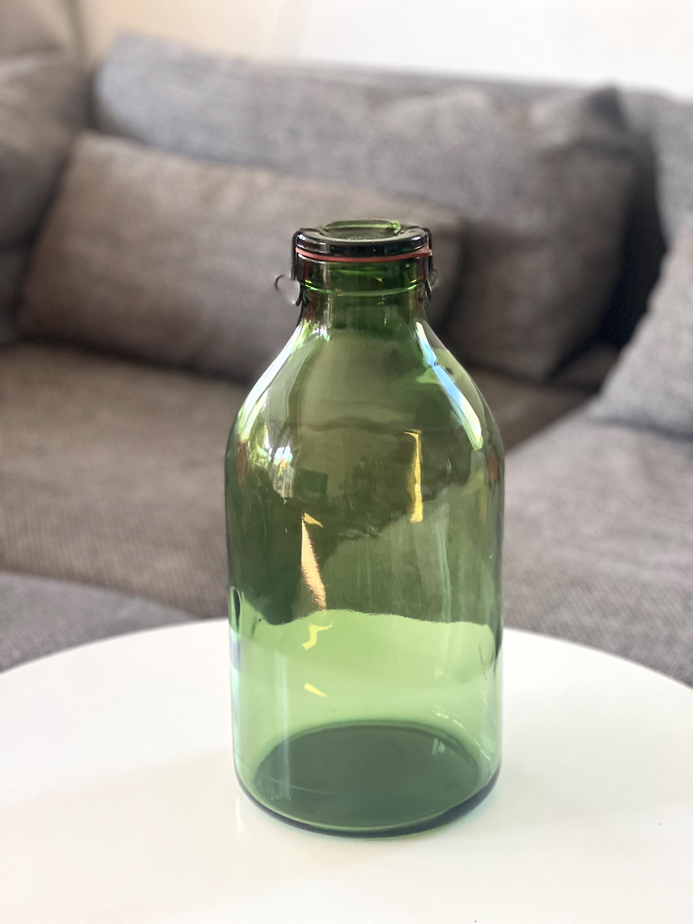1940年代製 スイス製 5L ビューラッハ グリーンガラス保存瓶または缶詰