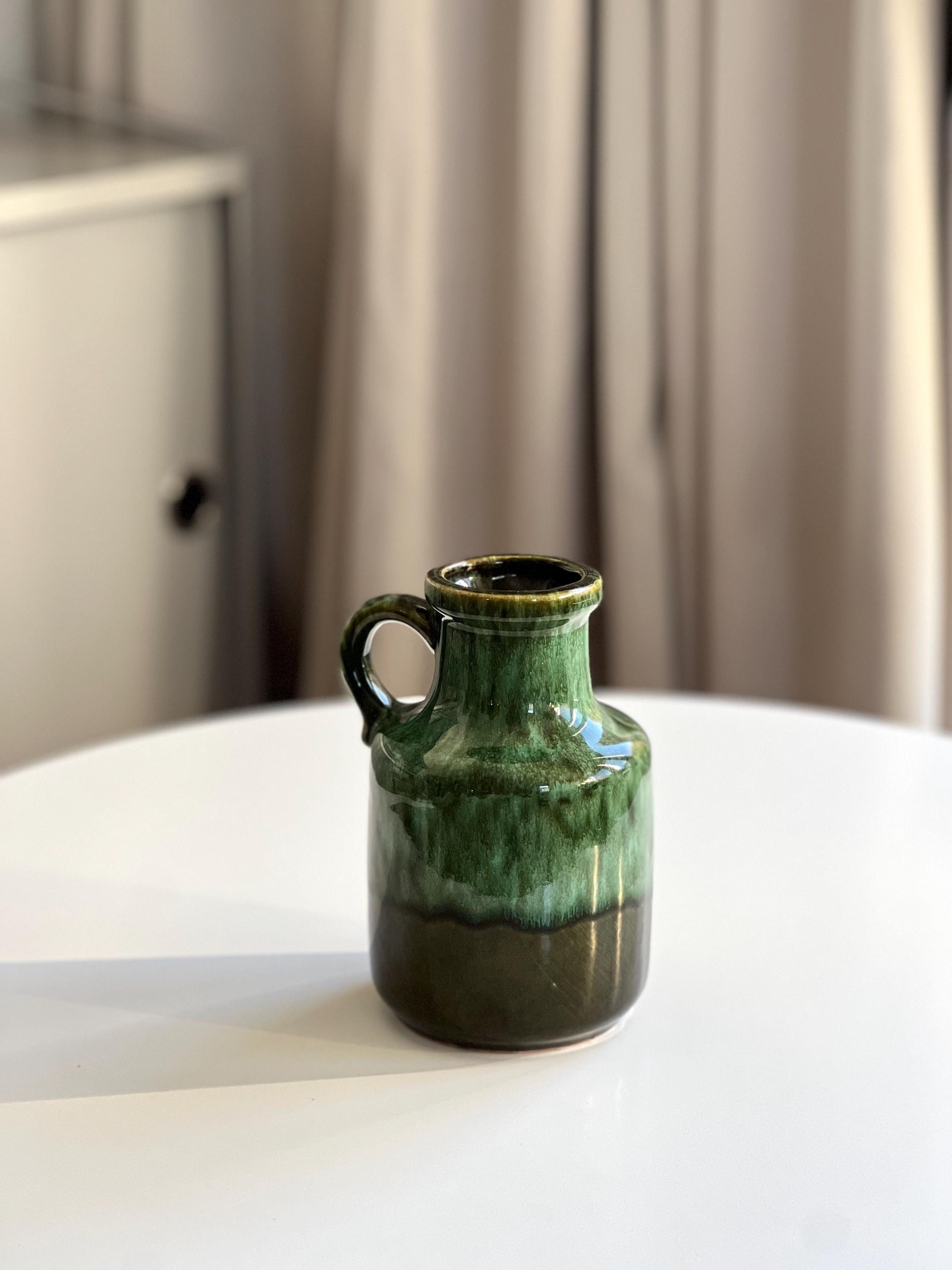 Vintage West German Scheurich Keramik Fat Lava Vase 414-16: 1970s